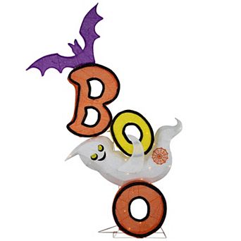 Northlight Lighted Bat & Ghost "BOO" Halloween Decoration