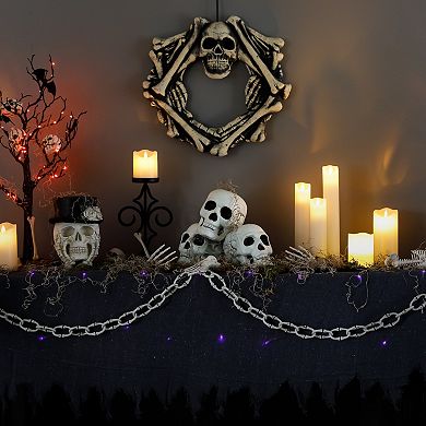 Northlight 6-Inch 3-pc. Skull Halloween Decorations Table Decor Set