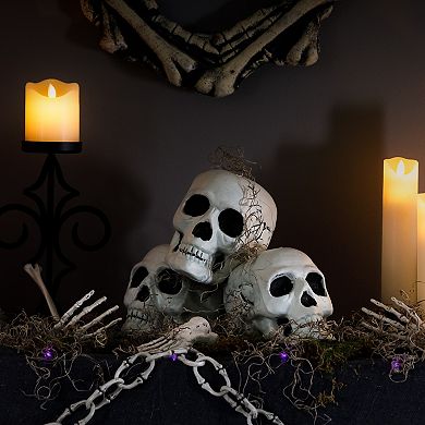 Northlight 6-Inch 3-pc. Skull Halloween Decorations Table Decor Set