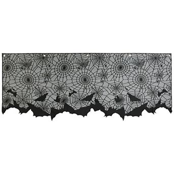 Northlight 5.25-ft. Spider Webs & Bats Halloween Valance Decoration