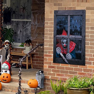 Northlight 47-in. Creepy Clown Scary Window Halloween Decoration
