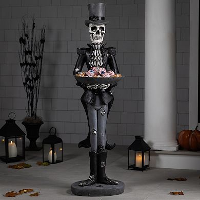 Northlight 4.5-ft. Skeleton Butler Halloween Statue
