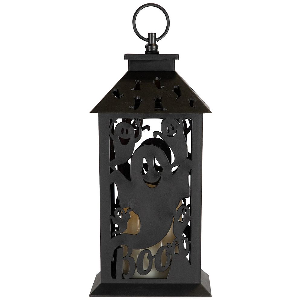 Northlight 11-in. LED Lighted Ghosts Halloween Candle Lantern Indoor ...