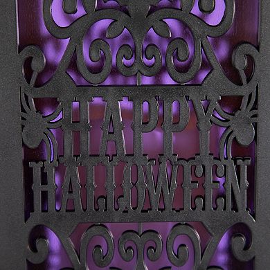 Northlight 11-in. LED Lighted "Happy Halloween" Indoor / Outdoor Candle Lantern