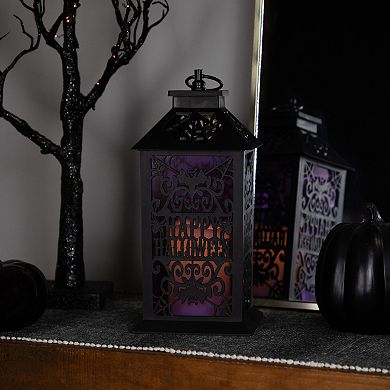 Northlight 11-in. LED Lighted "Happy Halloween" Indoor / Outdoor Candle Lantern