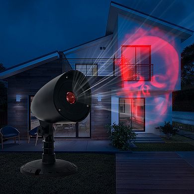 Northlight 8-in. Halloween Skull Outdoor Light Show Projector