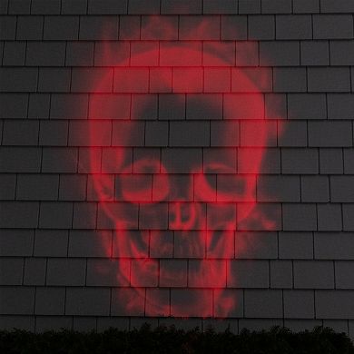 Northlight 8-in. Halloween Skull Outdoor Light Show Projector