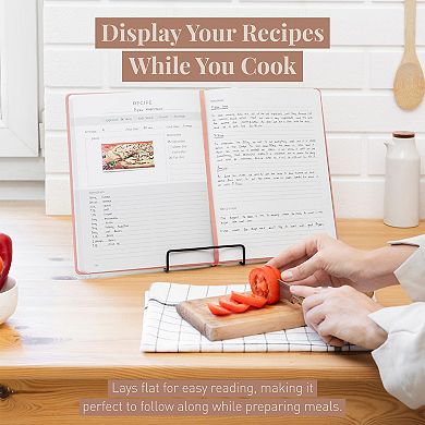 Rileys & Co Recipe Book Peach 8.5x11in Blank Recipes