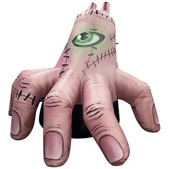 GOOSH 6 FT Halloween Inflatables Decorations Blow Up Yard Scary Giant Hand with Built-in LEDs