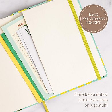 Rileys Co Dotted Journal Lemon 8x6in Dot Grid Thick Paper