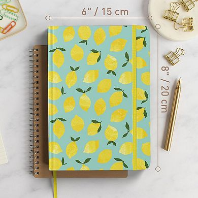 Rileys Co Dotted Journal Lemon 8x6in Dot Grid Thick Paper