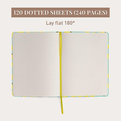 Rileys Co Dotted Journal Lemon 8x6in Dot Grid Thick Paper