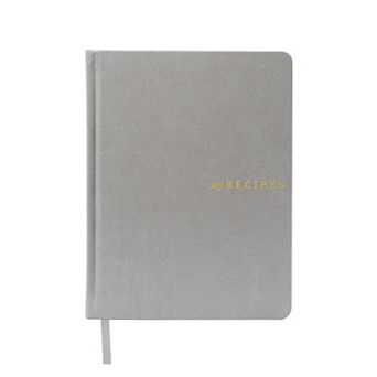 Rileys & Co Recipe Book Grey 8x6 in Blank Cookbook Notebook