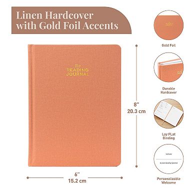 Rileys & Co Peach Reading Journal Review Log Tracker
