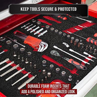 Precision Defined Tool Box Foam 16in 4pk Black Red