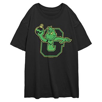 Juniors' The Grinch Graphic Oversize Tee