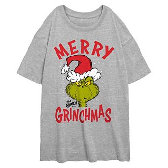 Juniors' The Grinch Merry Grinchmas Graphic Tee