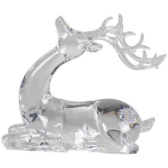 Northlight Laying Acrylic Deer Christmas Decoration 6.25 in Table Decor