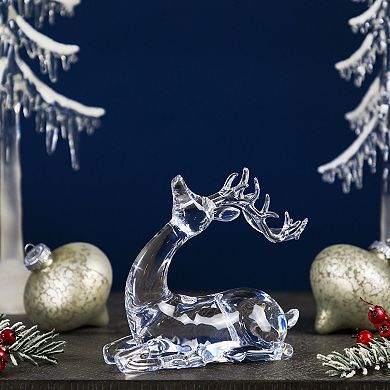 Northlight Laying Acrylic Deer Christmas Decoration 6.25 Inches Table Decor