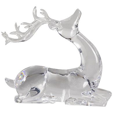 Northlight Laying Acrylic Deer Christmas Decoration 6.25 Inches Table Decor