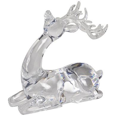Northlight Laying Acrylic Deer Christmas Decoration 6.25 Inches Table Decor