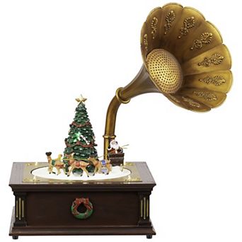 Northlight 14-Inch LED Lighted Musical Gramophone Christmas Decoration