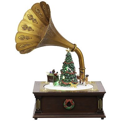 Northlight 14-Inch LED Lighted Musical Gramophone Christmas Decoration