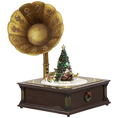 Northlight 14-Inch LED Lighted Musical Gramophone Christmas Decoration