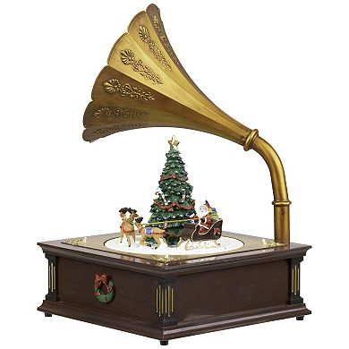 Northlight 14-Inch LED Lighted Musical Gramophone Christmas Decoration