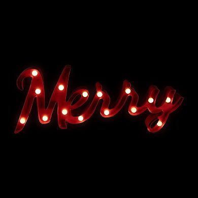 Northlight Lighted "Merry" Christmas Decoration 20.5-Inch Floor Décor