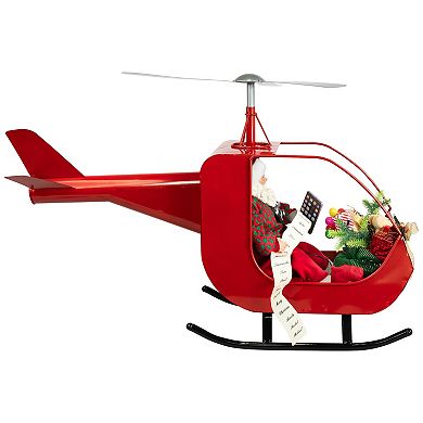 Northlight 31-Inch Lighted & Musical Santa Claus Helicopter Christmas Decoration