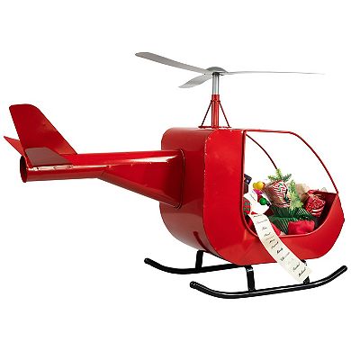 Northlight 31-Inch Lighted & Musical Santa Claus Helicopter Christmas Decoration