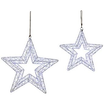 Northlight LED Lighted Stars Outdoor Christmas Decorations Set of 2