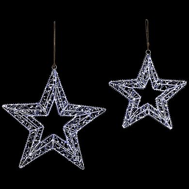 Northlight LED Lighted Stars Outdoor Christmas Decorations Set of 2