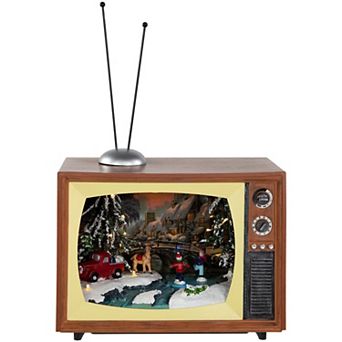 Northlight 9.25-Inch LED Lighted Animated Musical TV Christmas Display