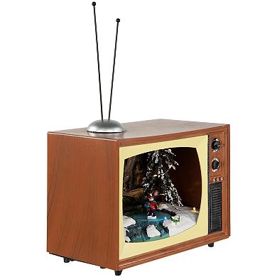 Northlight 9.25-Inch LED Lighted Animated Musical TV Christmas Display