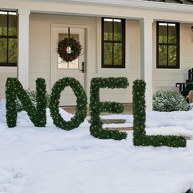 Northlight 5.5-Ft. Pre-Lit Noel Artificial Pine Outdoor Decor