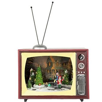 Northlight 9.25-Inch LED Lighted Animated & Musical TV Scene Christmas Display