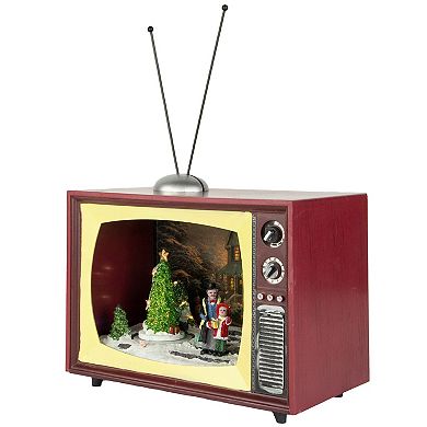 Northlight 9.25-Inch LED Lighted Animated & Musical TV Scene Christmas Display