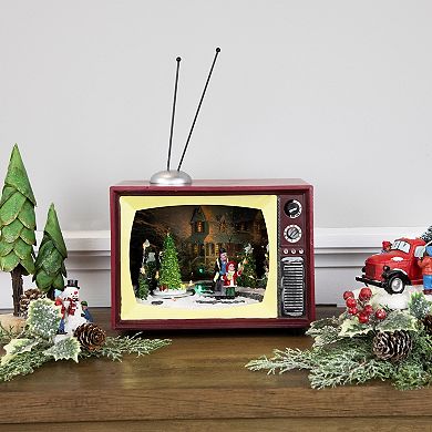 Northlight 9.25-Inch LED Lighted Animated & Musical TV Scene Christmas Display