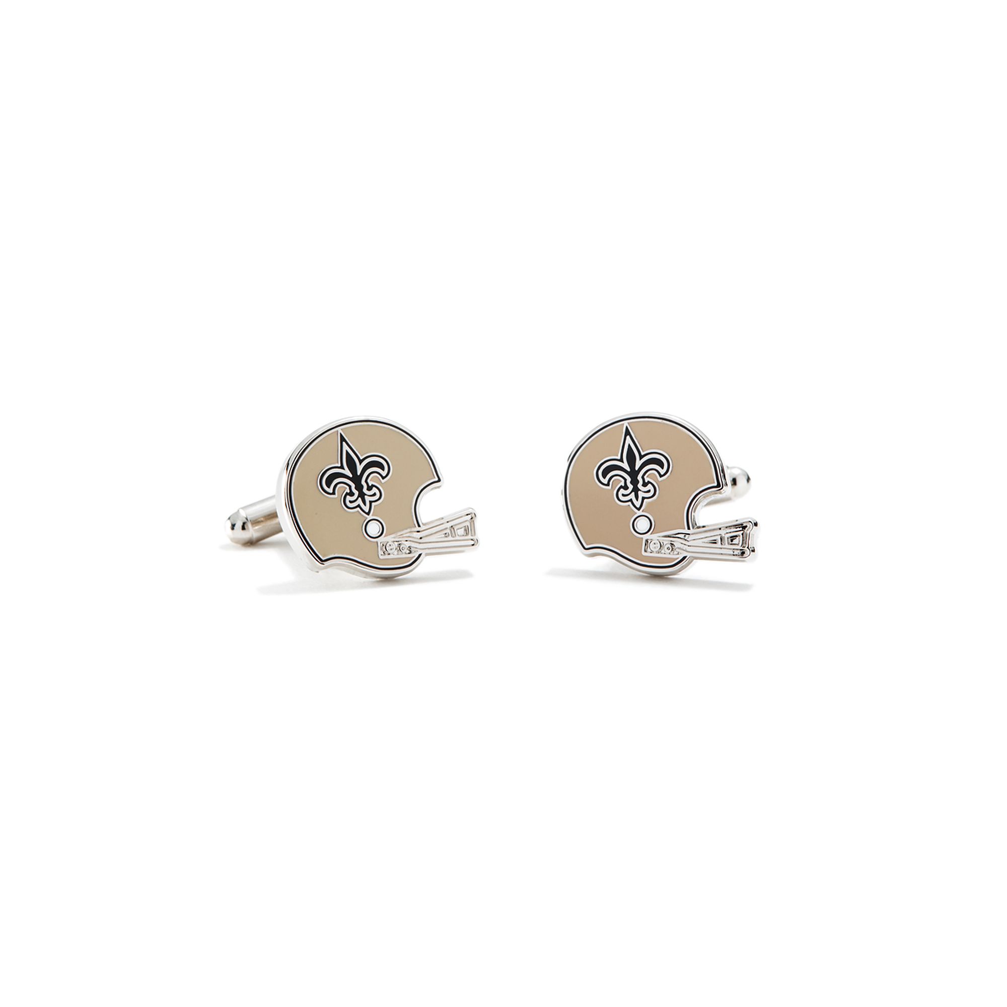New Orleans Saints Retro Helmet Cuff Links, Gold Black