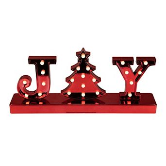 Northlight 6.5-Inch LED Lighted 'Joy' Christmas Marquee Sign Table Decor