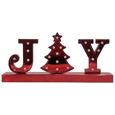 Northlight 6.5-Inch LED Lighted 'Joy' Christmas Marquee Sign Table Decor
