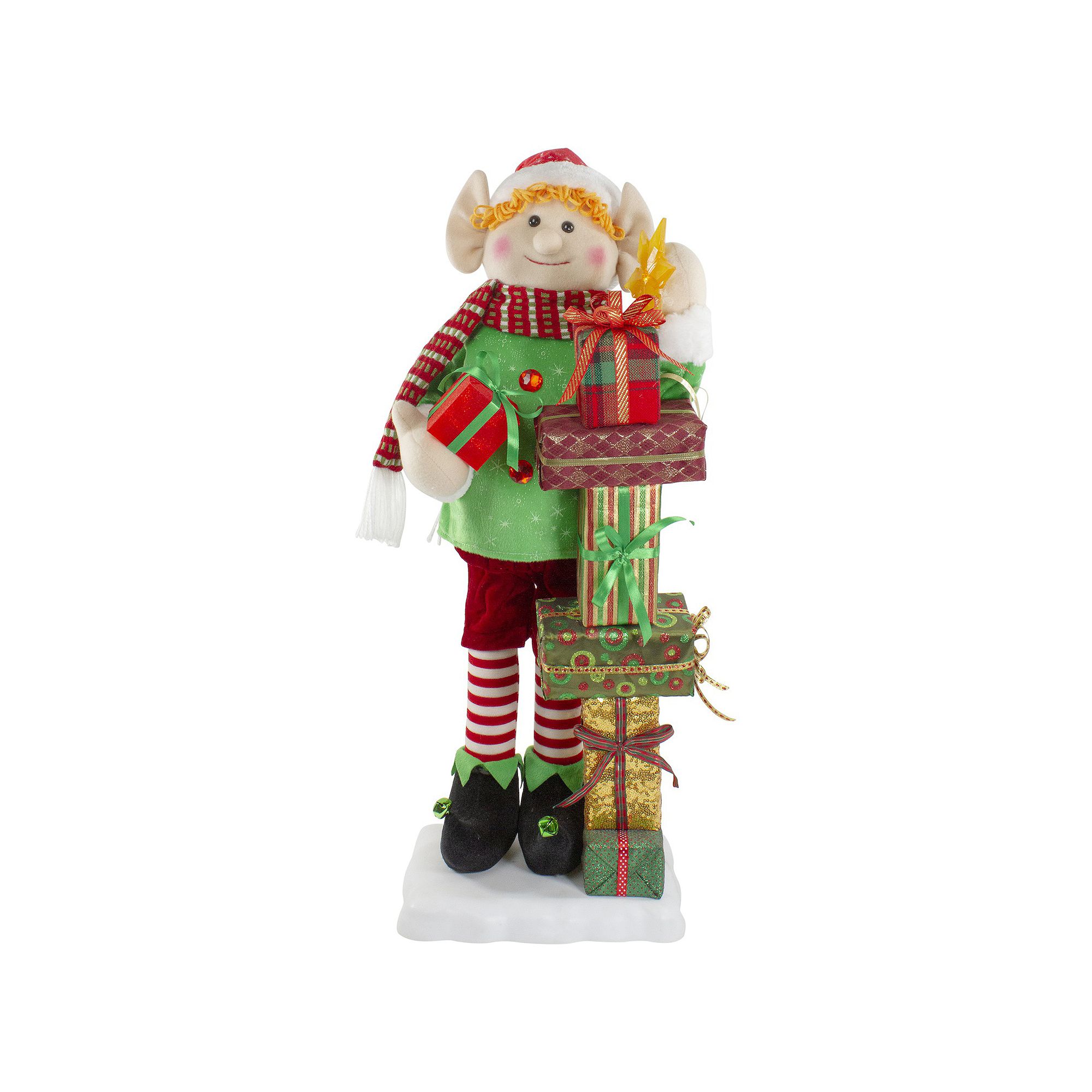 Northlight Lighted Animated Musical Santas Elf Christmas Figure - 30 Inche
