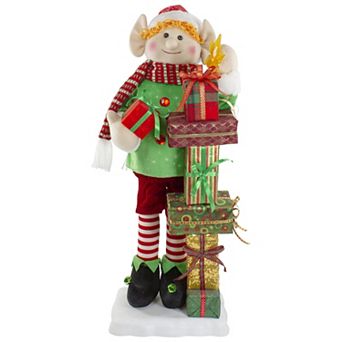 Northlight Lighted Animated Musical Santa's Elf Christmas Figure - 30 in