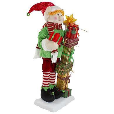 Northlight Lighted Animated Musical Santa's Elf Christmas Figure - 30 Inches