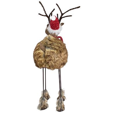 Northlight 25-Inch LED Lighted Faux Fur Reindeer Figure Floor Decor
