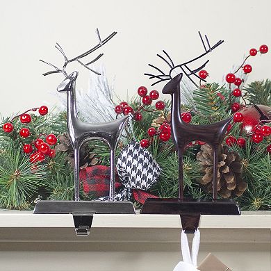 Northlight Set of 2 Reindeer Christmas Stocking Holders