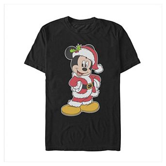 Men's Disney's Mickey Mouse Santa Graphic Tee