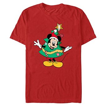 Men's Disney's Mickey Mouse Christmas Tree Graphic Tee